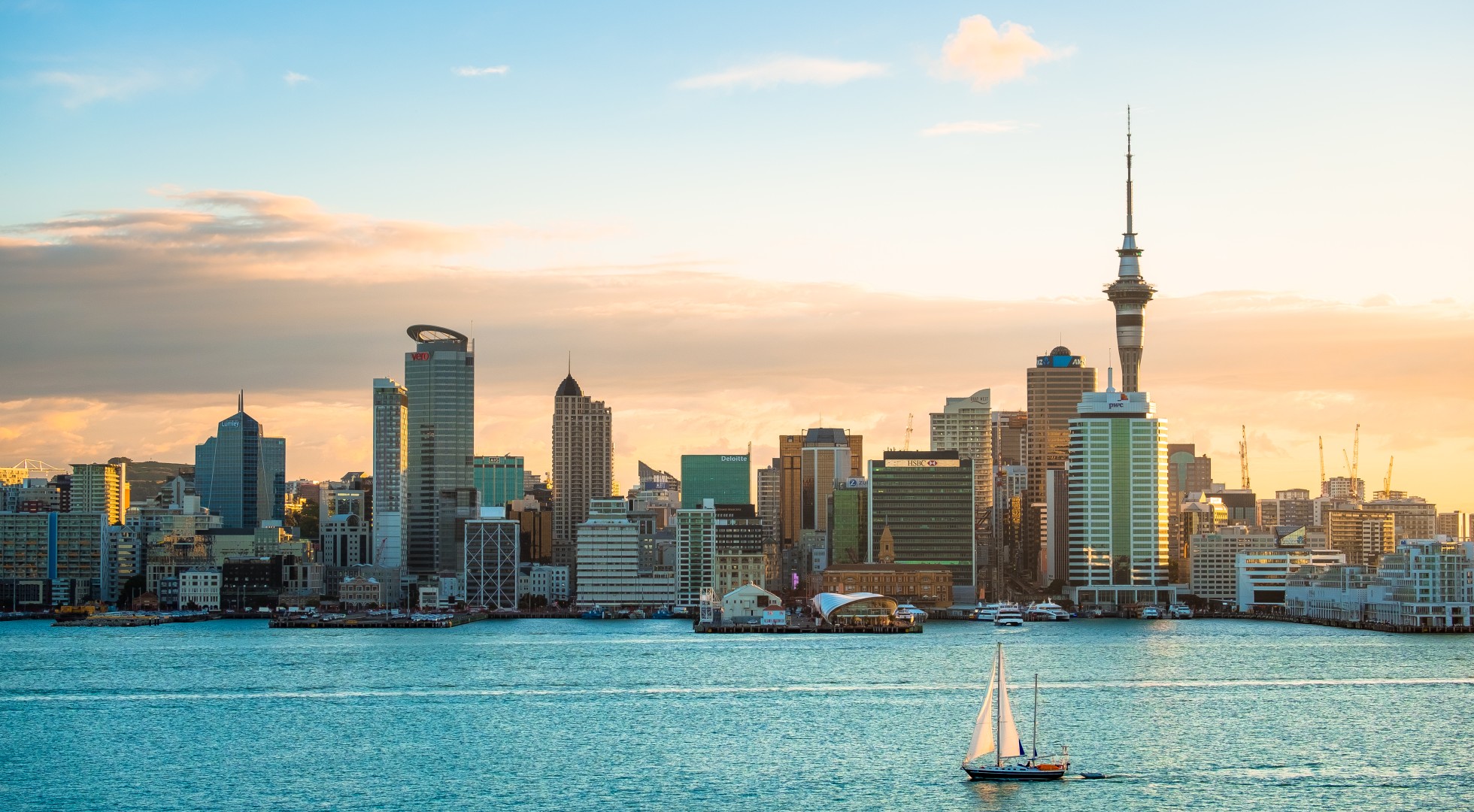 city skyline from boat