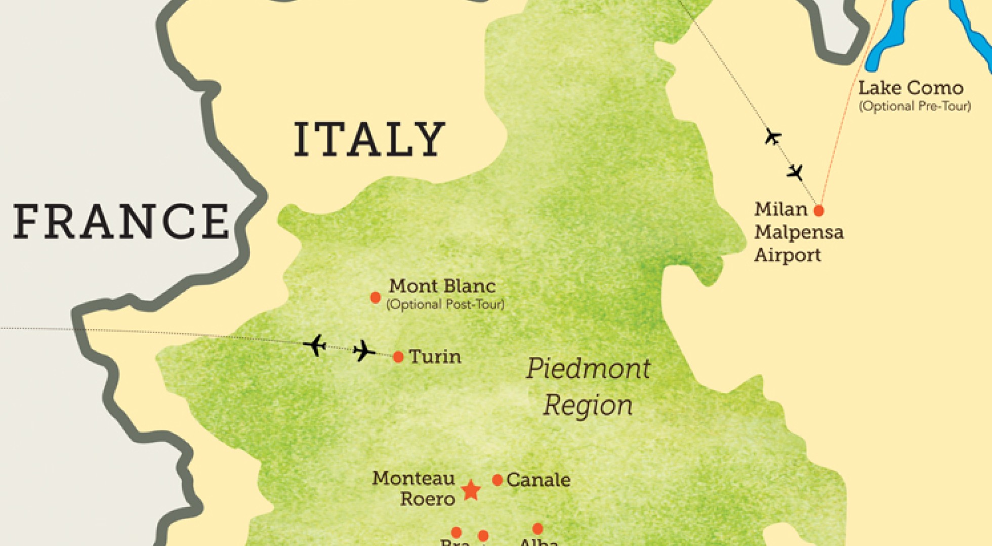 Piedmont map
