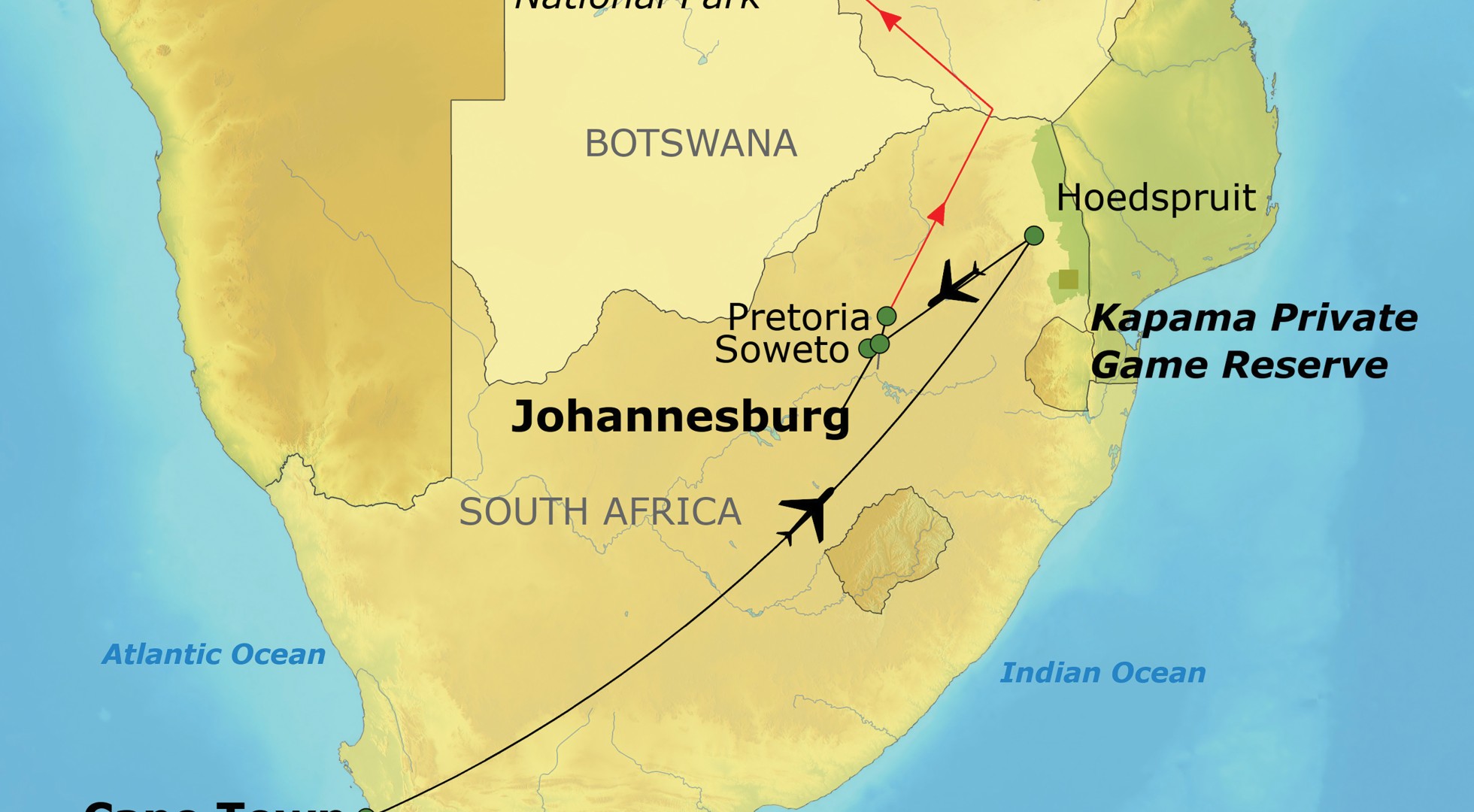 Map of Southern Africa