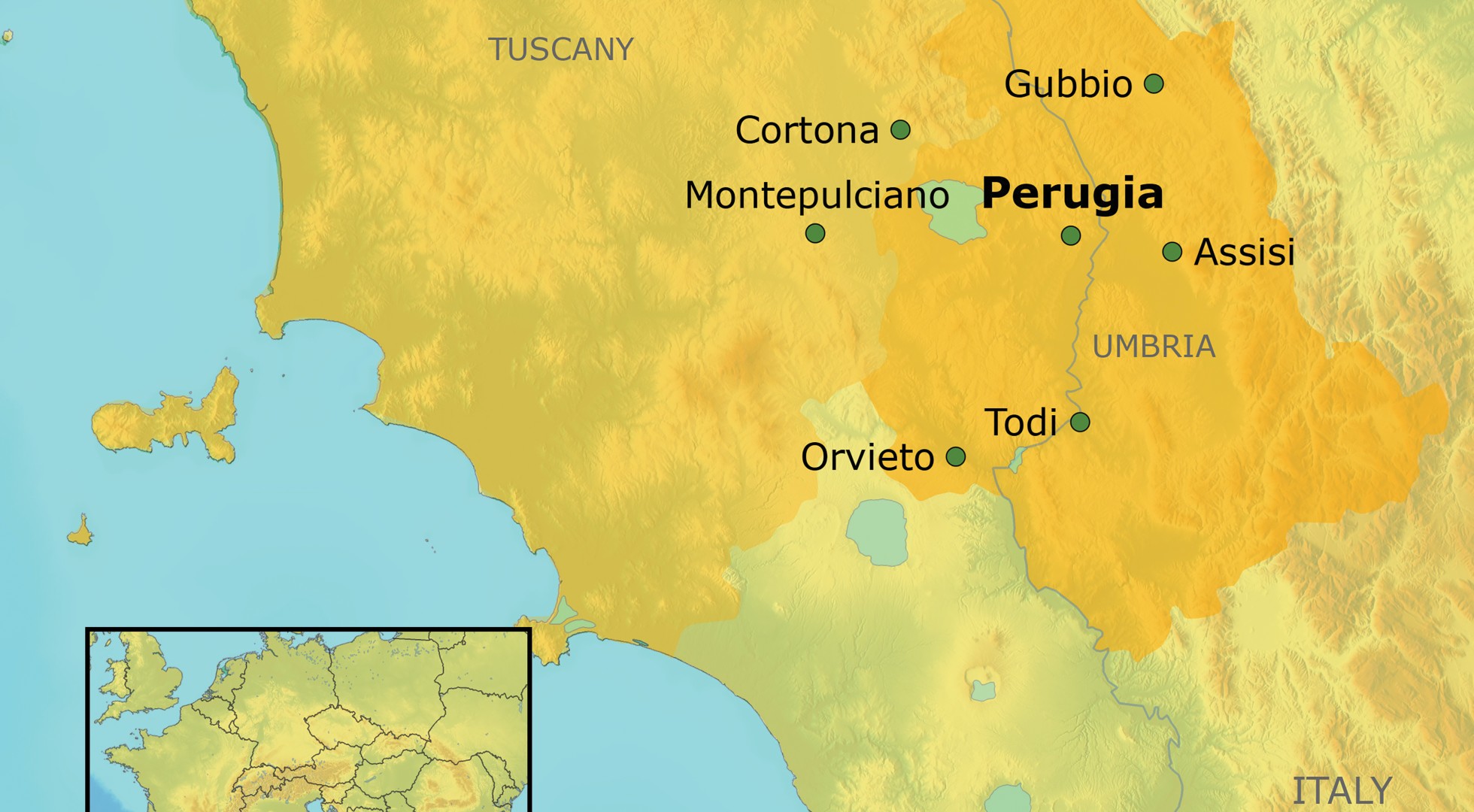 Umbria map