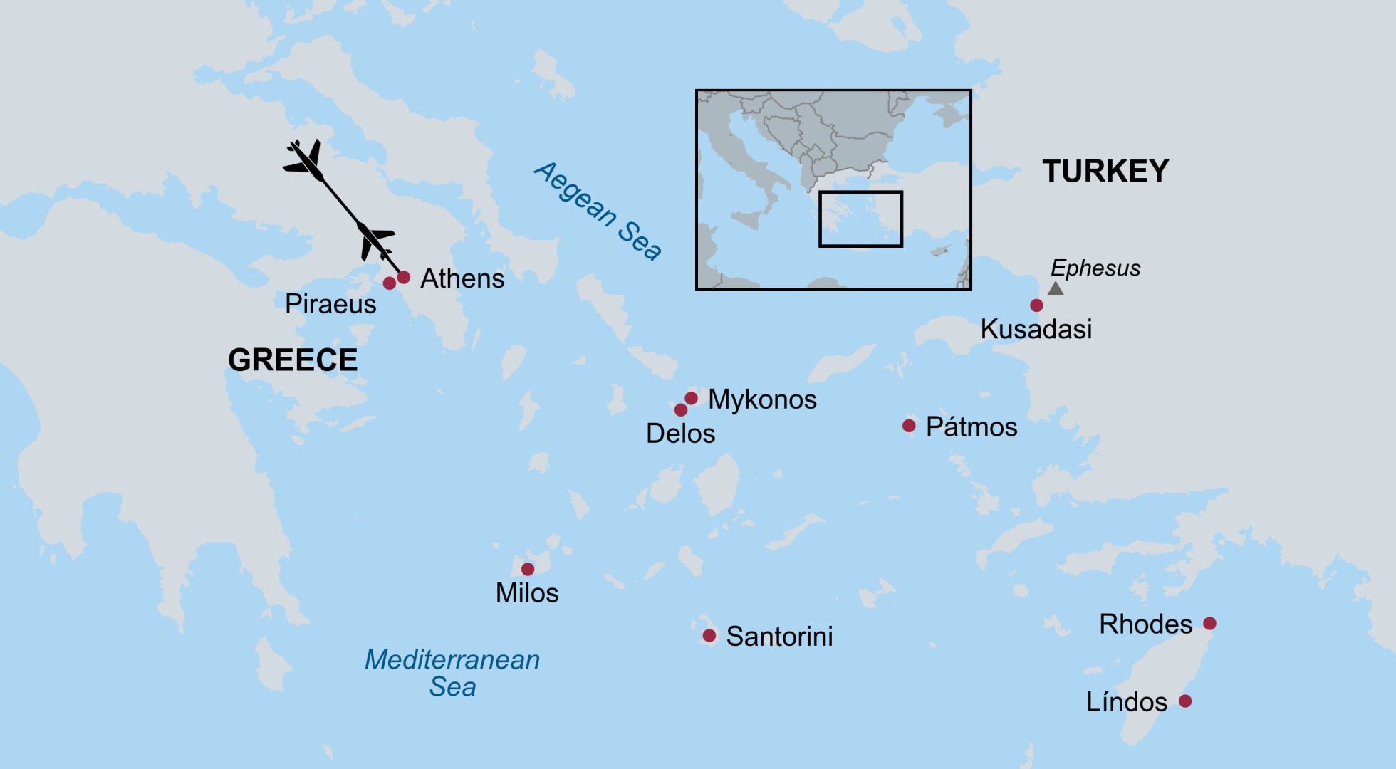 Map Greek Isles