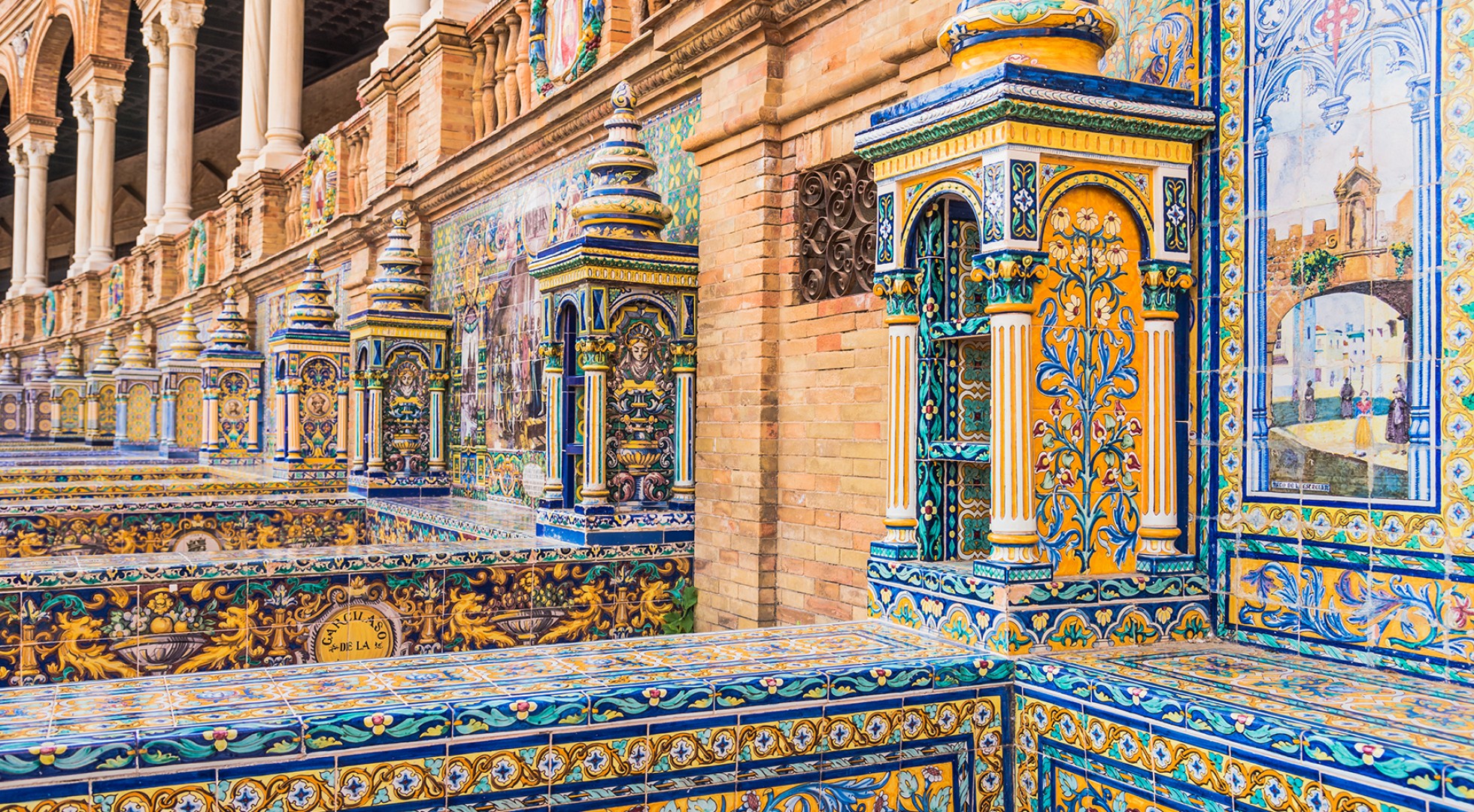 patterned tile in Seville