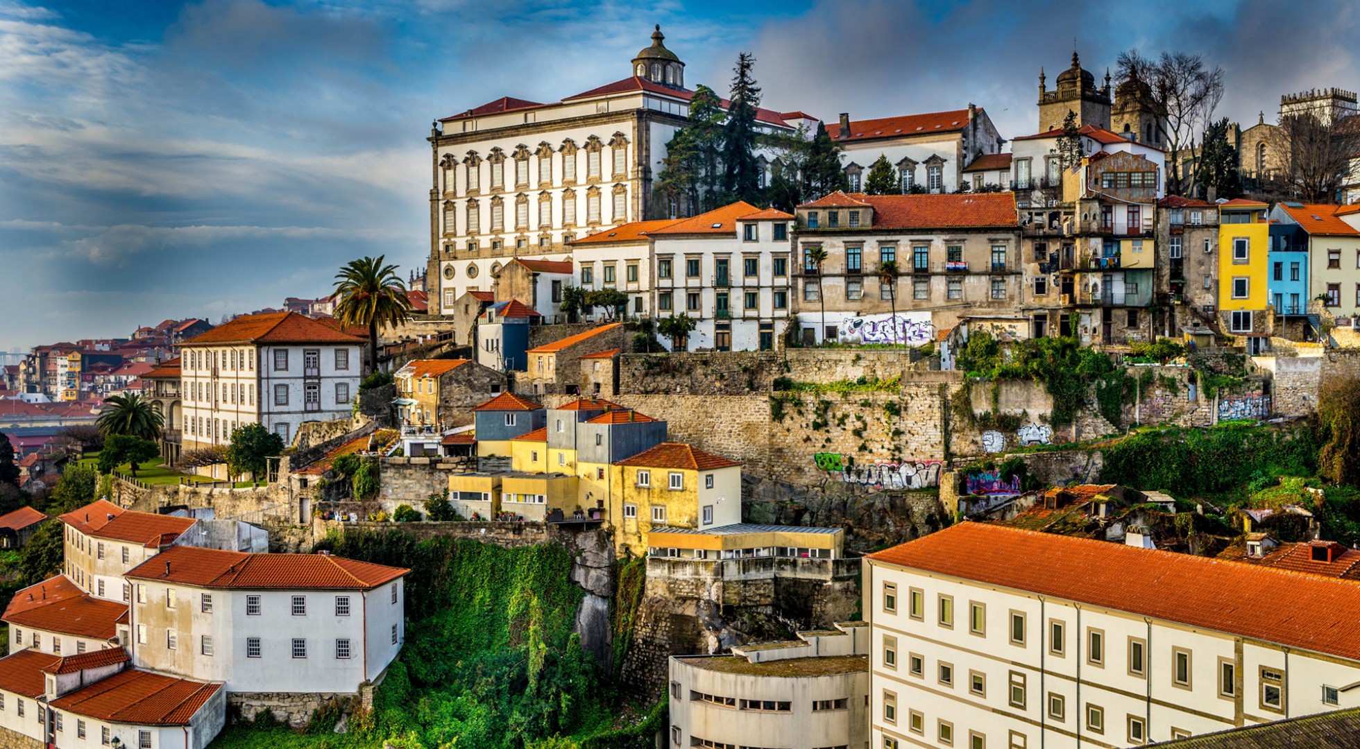 terraced buildings