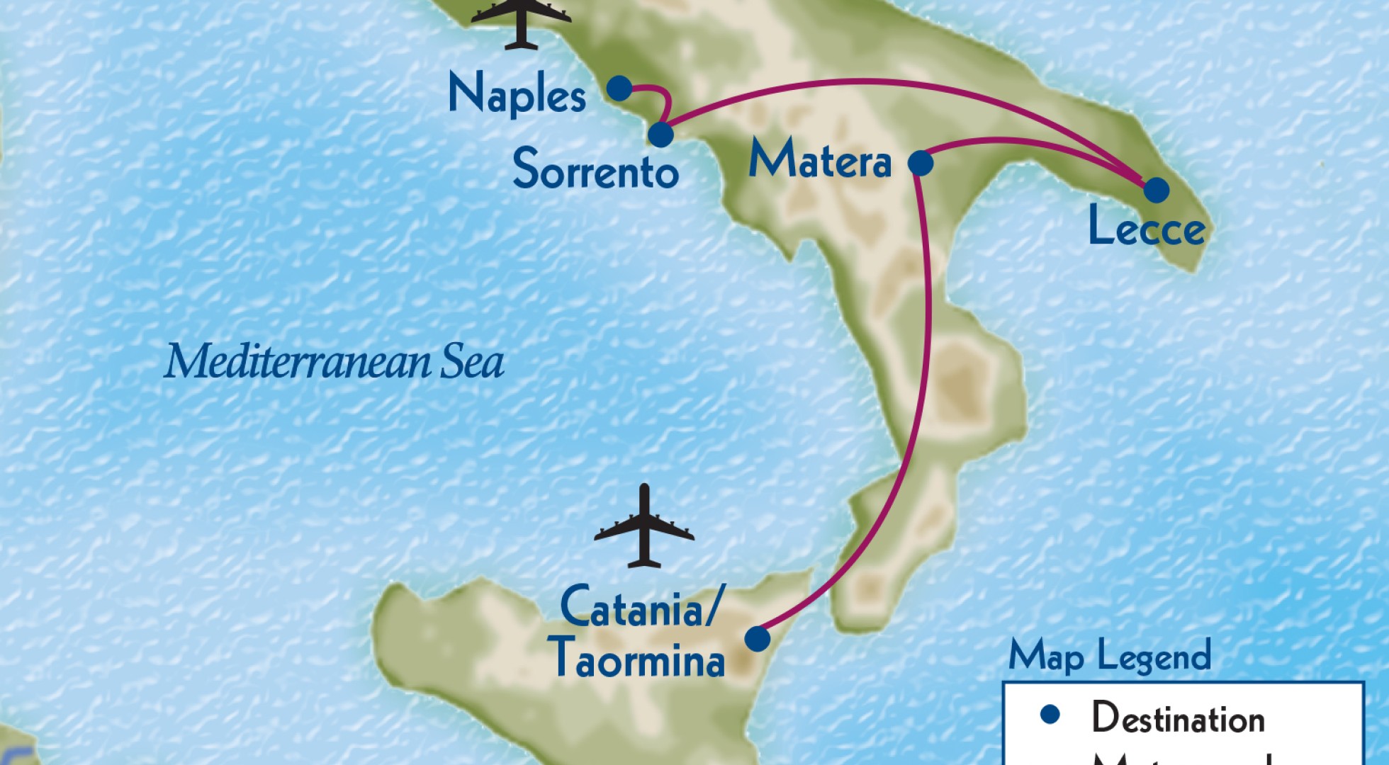 Map Southern Italy