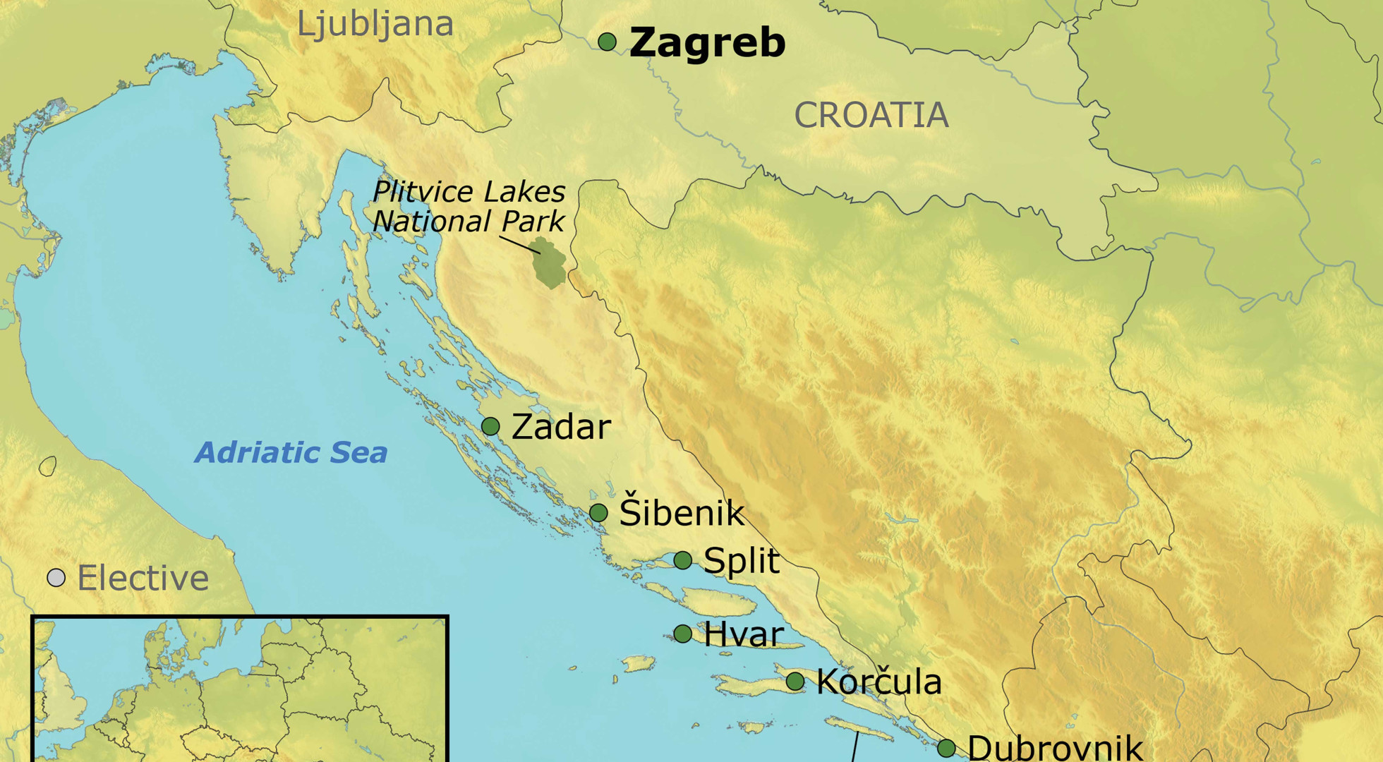 map croatia