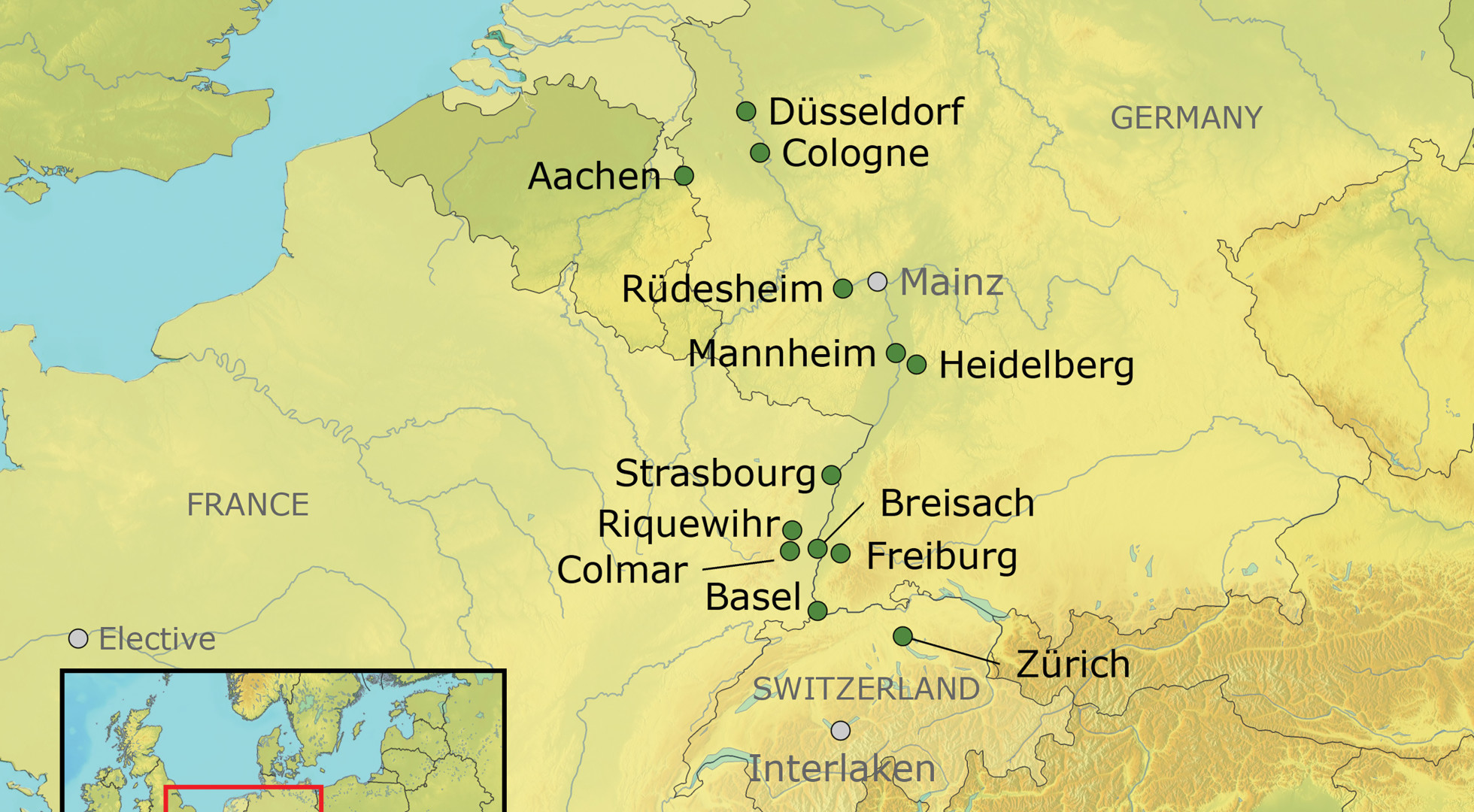 Rhine map