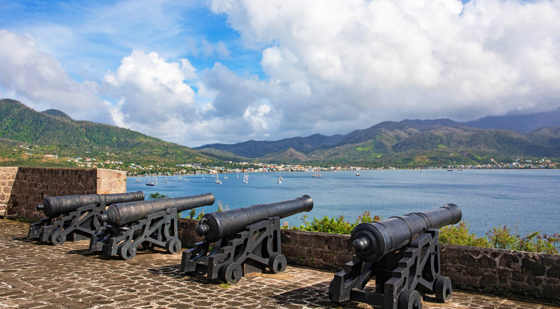 Canons looking out over water
