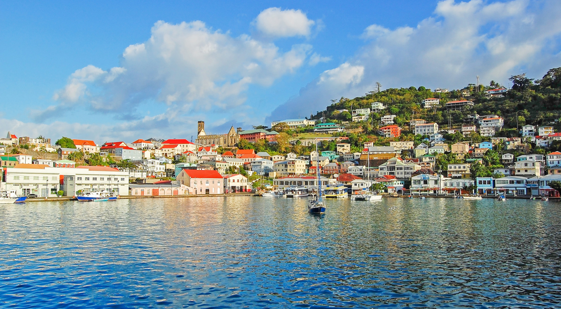 Looking into a Caribbean port