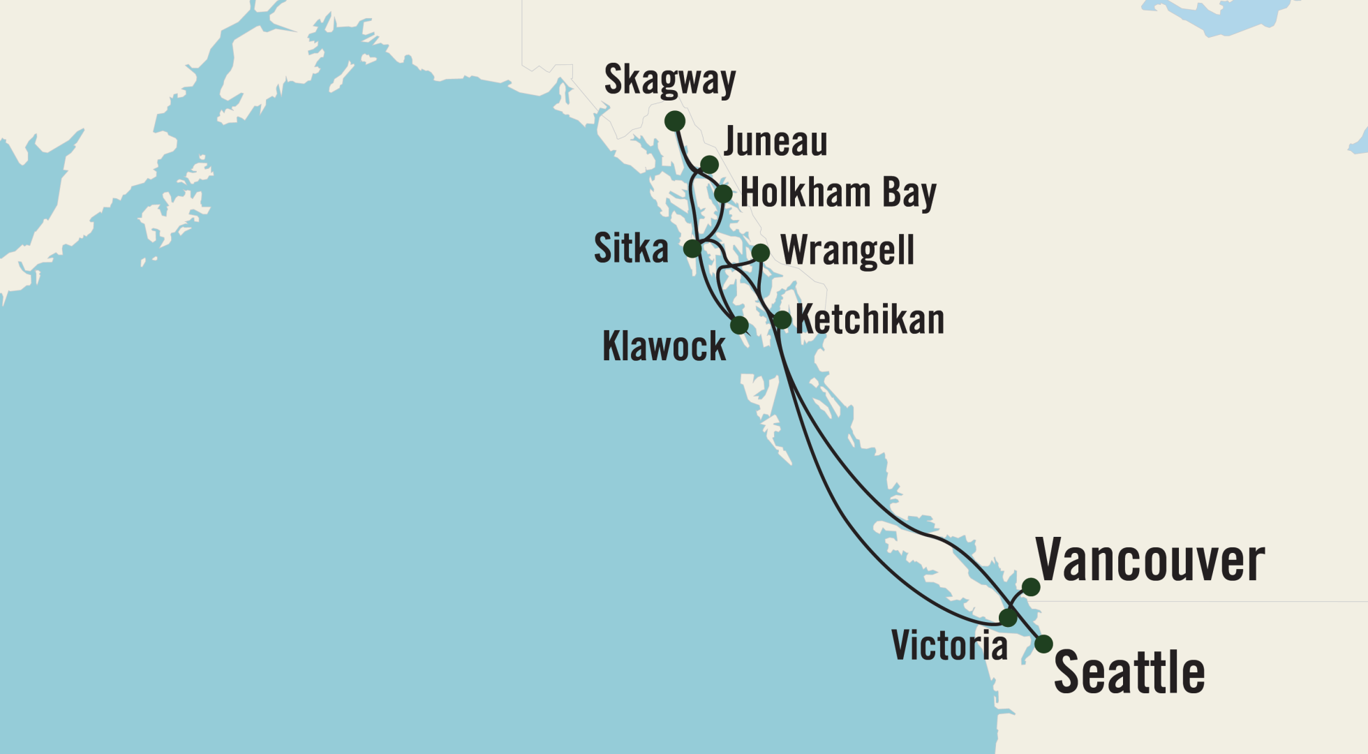 Southeast Alaska map