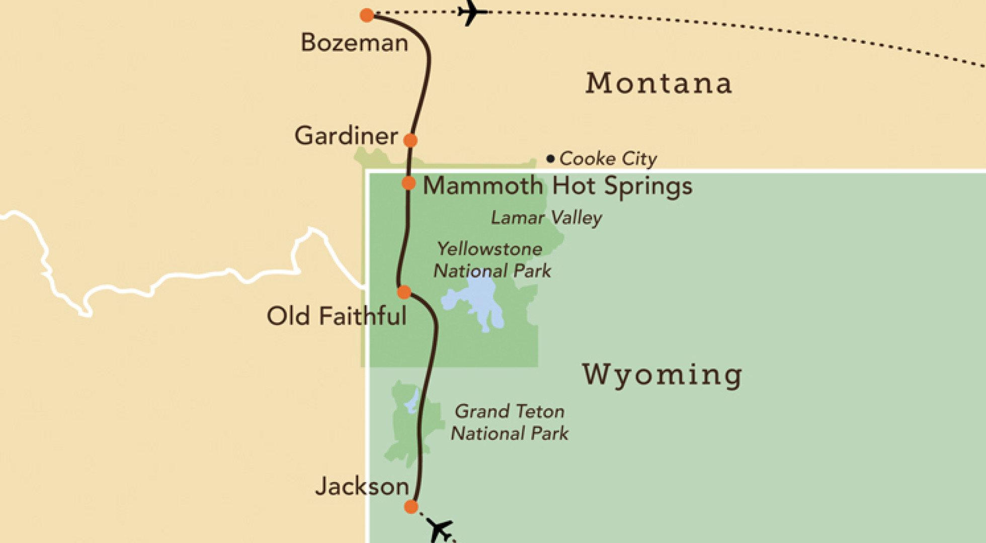 Yellowstone map