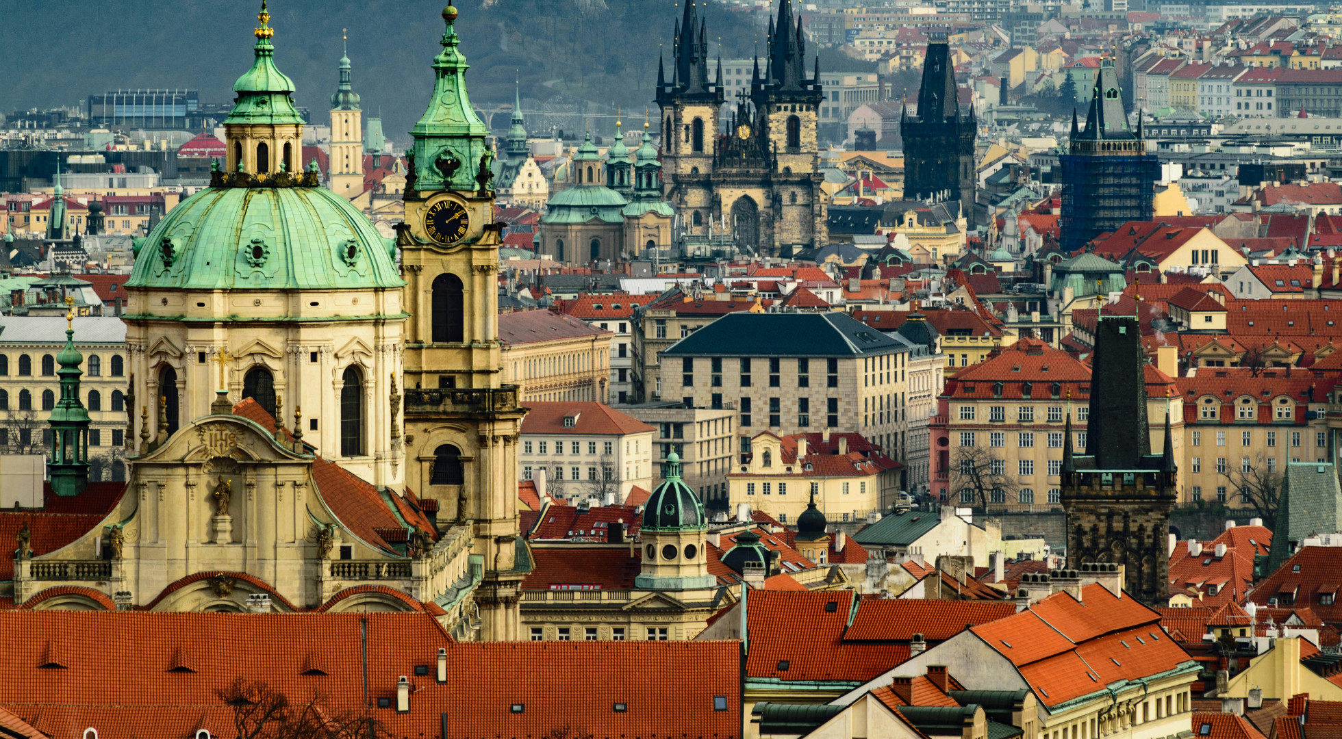 Prague city skyline