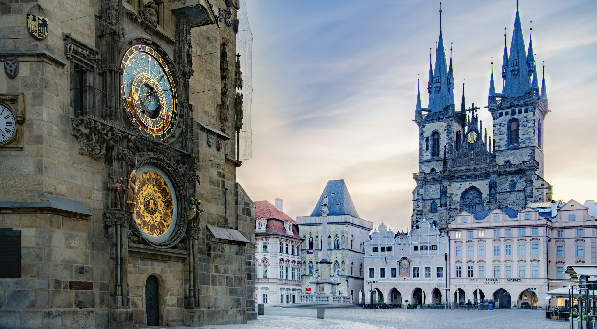 Prague square & clock tower