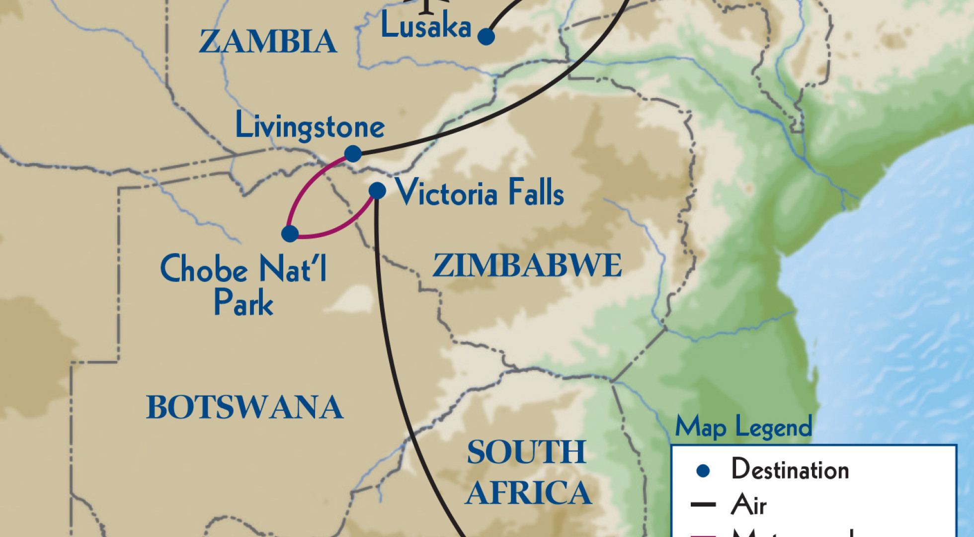 map africa's wildlife