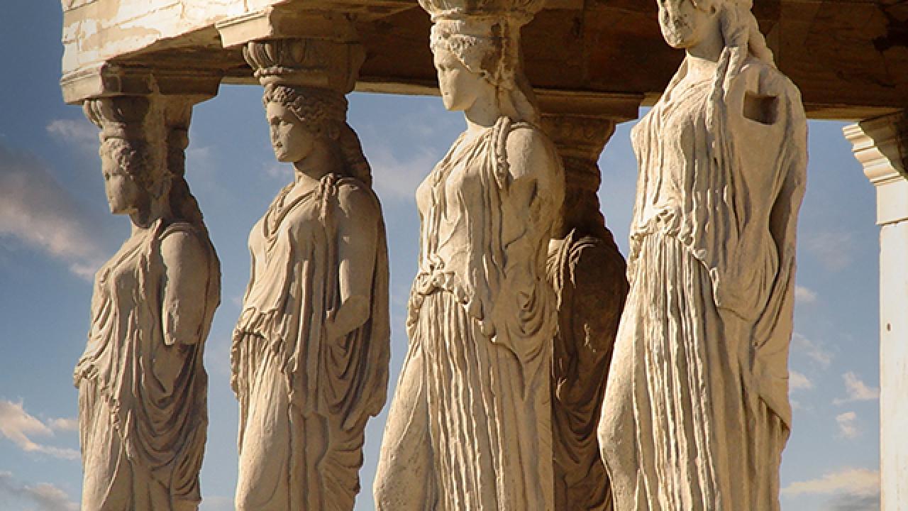 The Erechtheion in Athens, Greece