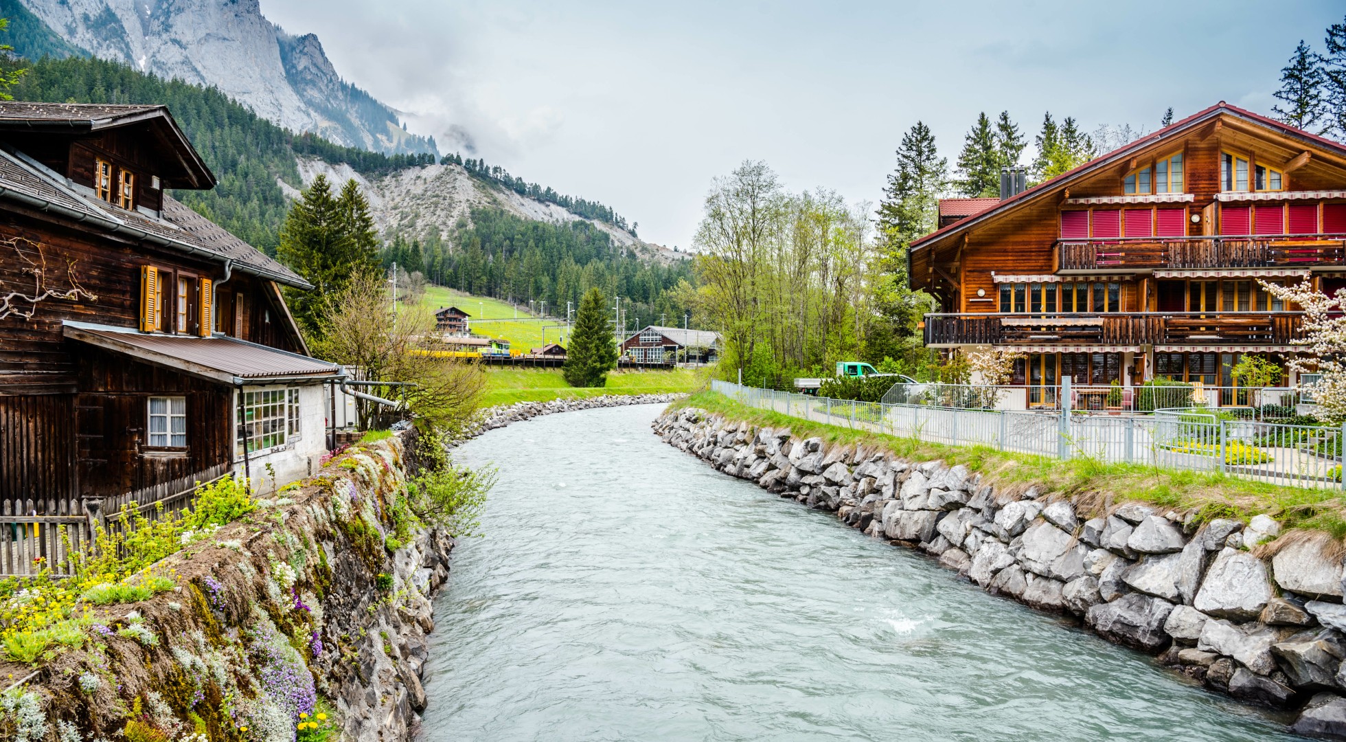 Scenic View in Kandersteg Switzerland