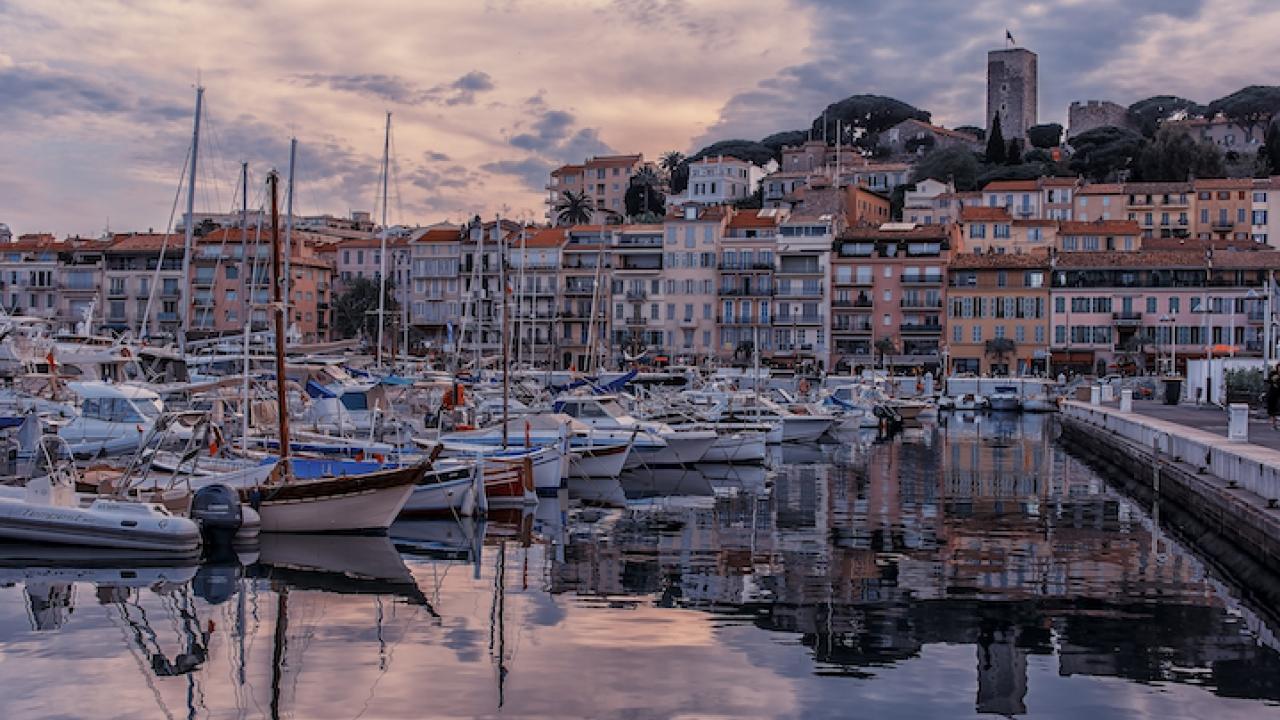 Cannes viewed from the old harbor