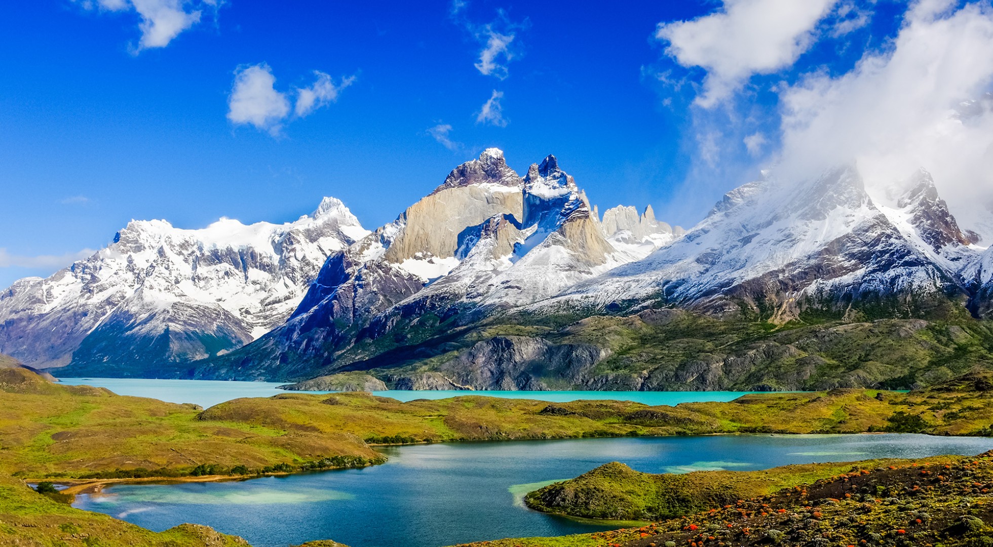 Beautiful,Patagonia,Landscape,Of,Andes,Mountain,Range,,Winding,Road,And