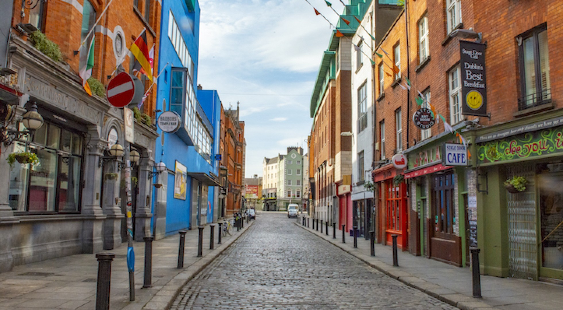 Empty Streets in Dublin City centre during coronavirus , Dublin, Ireland.