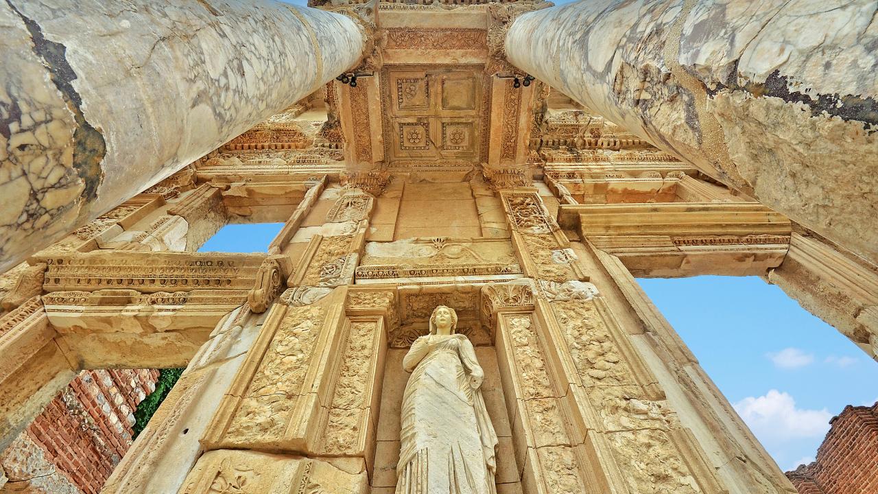 Celsus,Library,In,Ephesus(efes),Site,,Selcuk,Region,,Turkey.