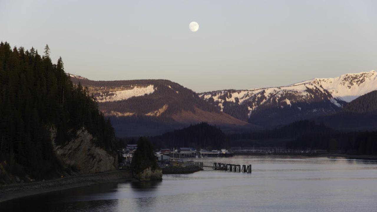 Full Moon Over Hoonah Alaska