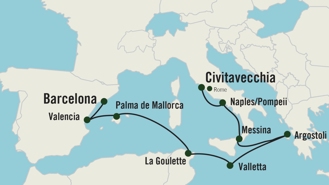 Map for Blooming Mediterranean