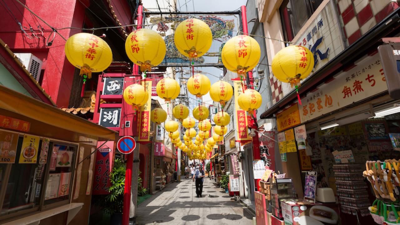 Nagasaki Chinatown in Japan