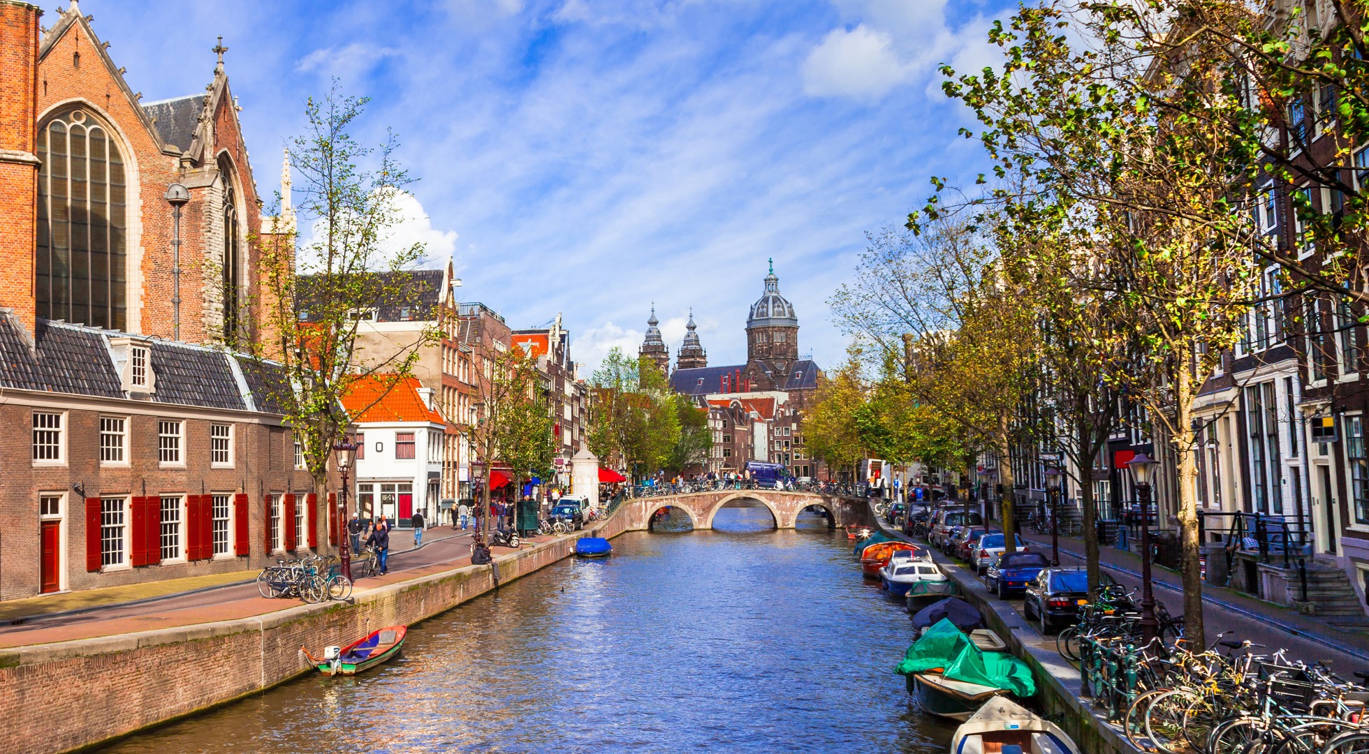 Beautiful,Romantic,Canals,Of,Amsterdam,,Holland