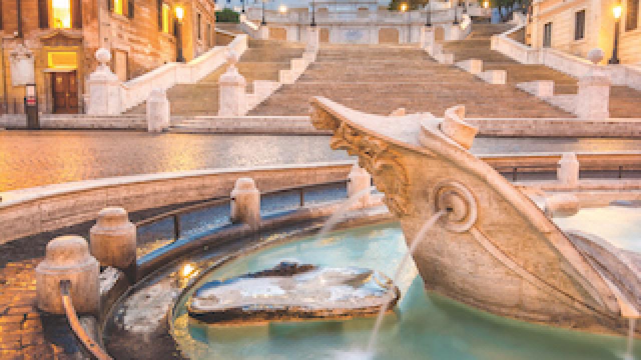 fontana di trevi at rome, italy