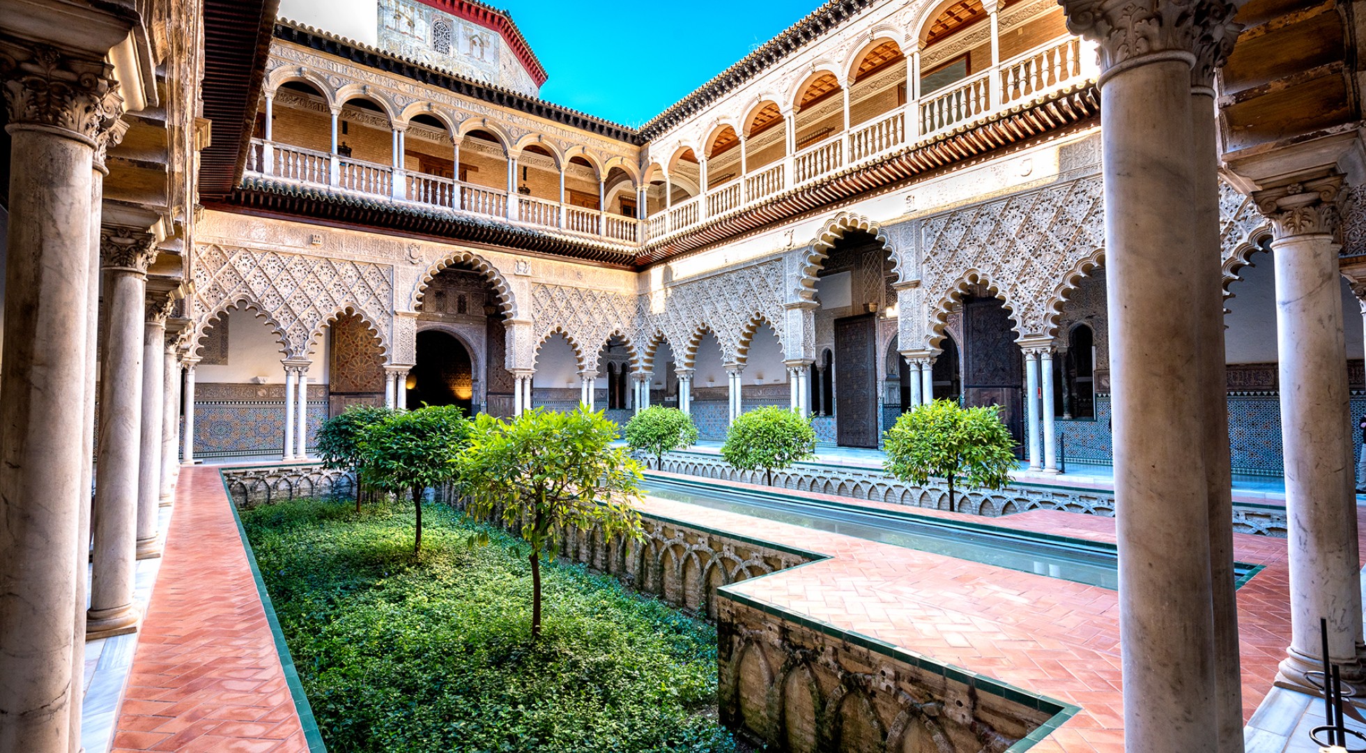 Seville,,Spain:,Real,Alcazar,In,Seville.,Patio,De,Las,Doncellas