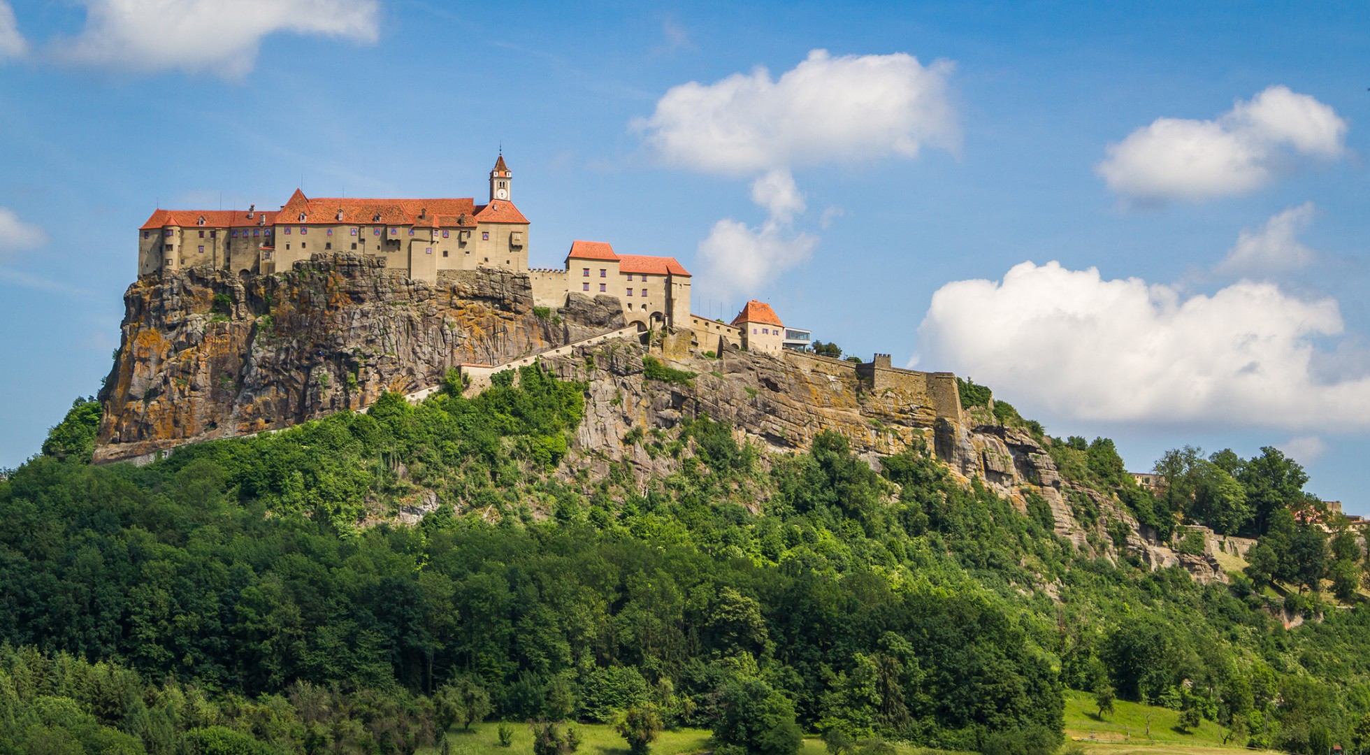 The,Riegersburg,Castle,Surrounded,By,A,Beautiful,Landscape,Located,In