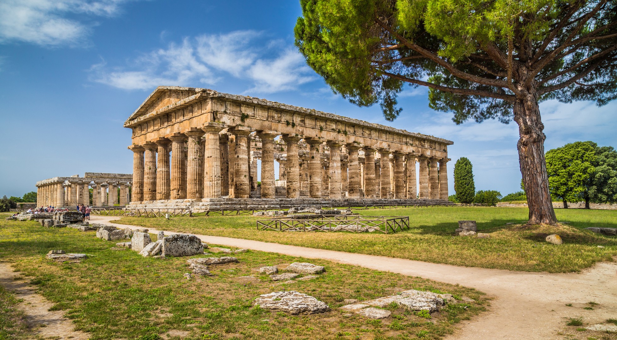 Temple,Of,Hera,At,Famous,Paestum,Archaeological,Unesco,World,Heritage