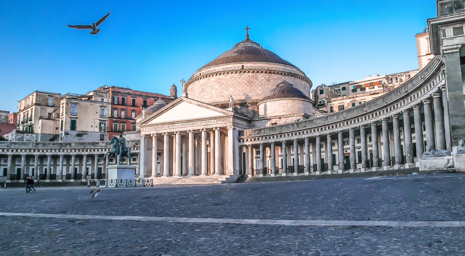 View,Of,Piazza,Del,Plebiscito,,Naples,italy