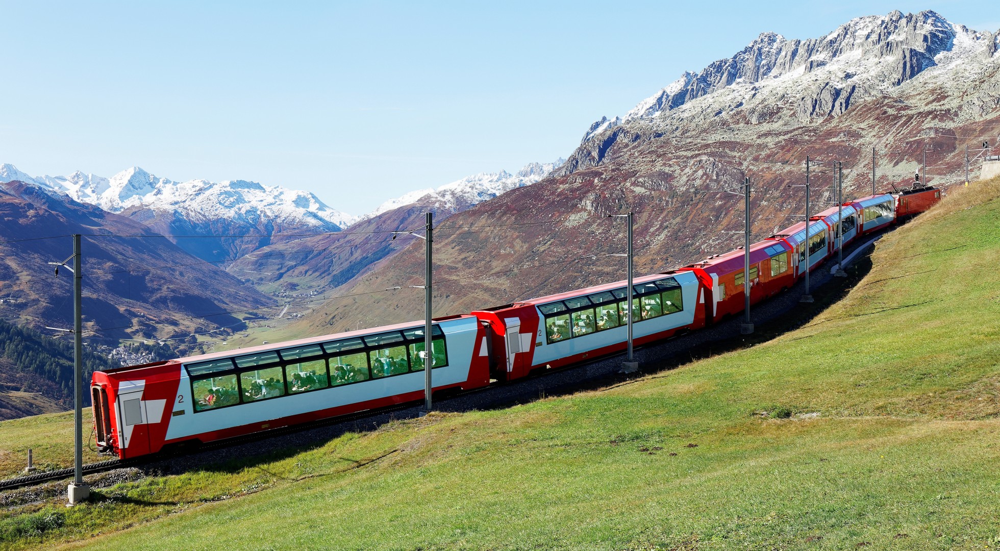 Tourists,Ride,A,Glacier,Express,On,Matterhorn,Gotthard,Railway,On