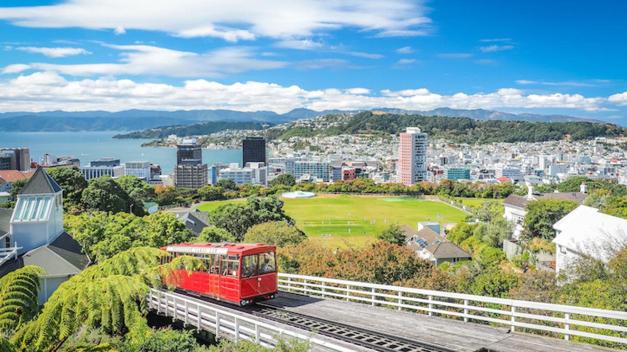 Wellington Cable Car, the landmark of New Zealand.