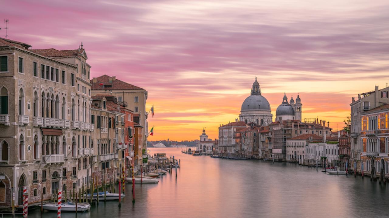 the Grand Canal sunrise,venice