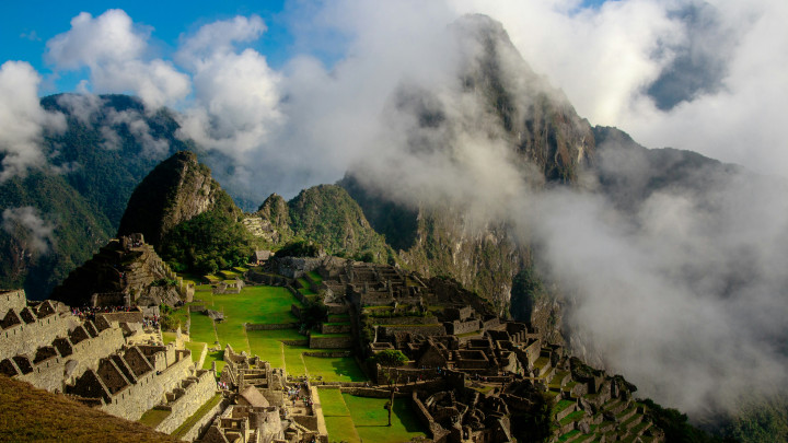 sacred valley in fog