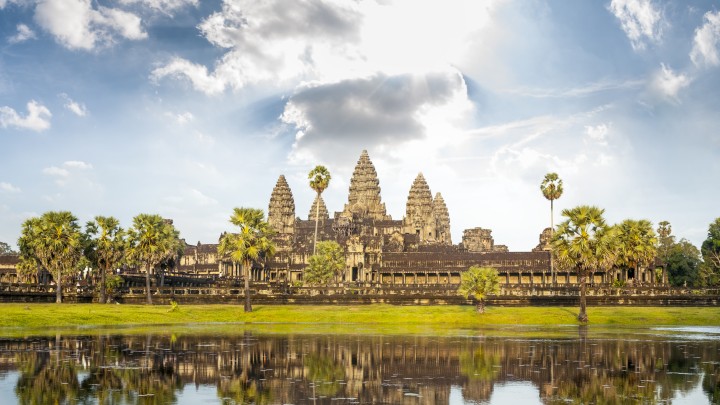 The Temple Of Angkor Wat In Cambodia