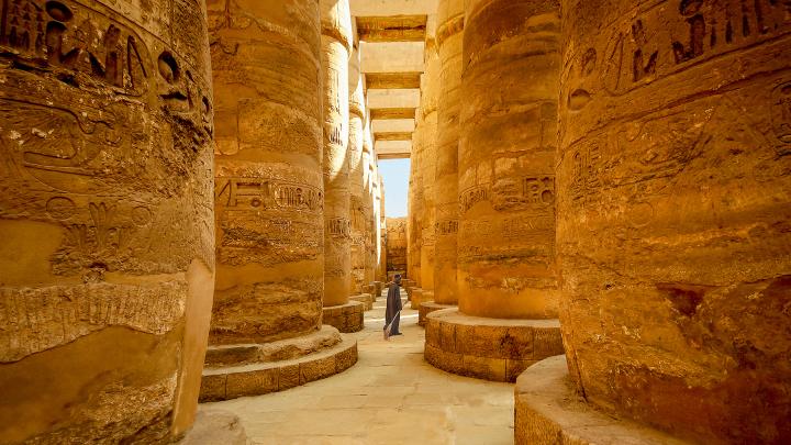 Egyptian,Temple,Guard,In,Karnak,Complex,,Luxor,,Egypt