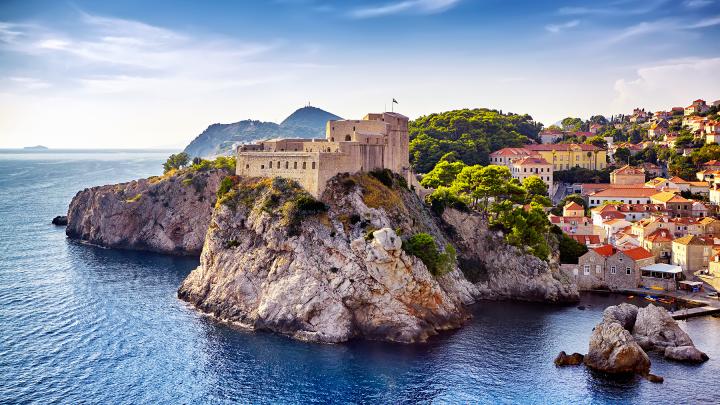 The,General,View,Of,Dubrovnik,-,Fortresses,Lovrijenac,And,Bokar