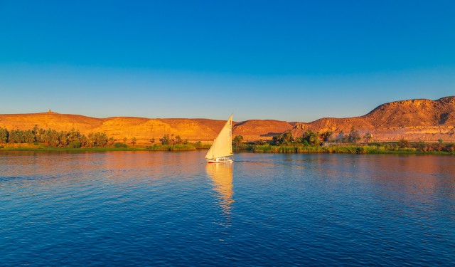 Boat on the Nile River