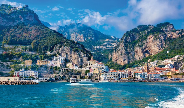 coastline and mountains