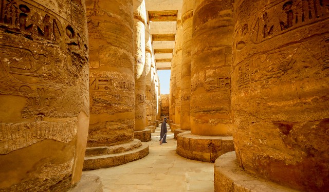 Egyptian,Temple,Guard,In,Karnak,Complex,,Luxor,,Egypt