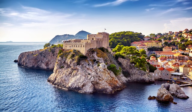 The,General,View,Of,Dubrovnik,-,Fortresses,Lovrijenac,And,Bokar